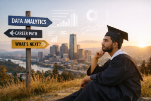 Graduate student thinking about enrolling in a data analytics course in Coimbatore after completing degree