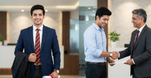 A graduate from Venster School of Excellence in Coimbatore receiving a job offer after completing business analytics training.