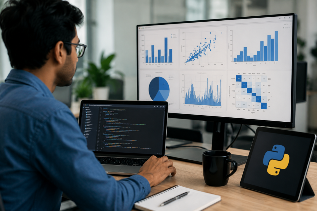 Professional learning Python for data analysis and visualization as part of a python for datascience course at Venster School of Excellence