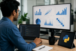 Professional learning Python for data analysis and visualization as part of a python for datascience course at Venster School of Excellence