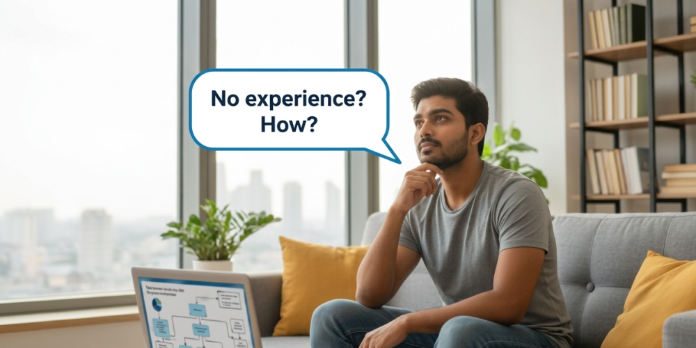 Student learning business analysis skills in a classroom in Coimbatore