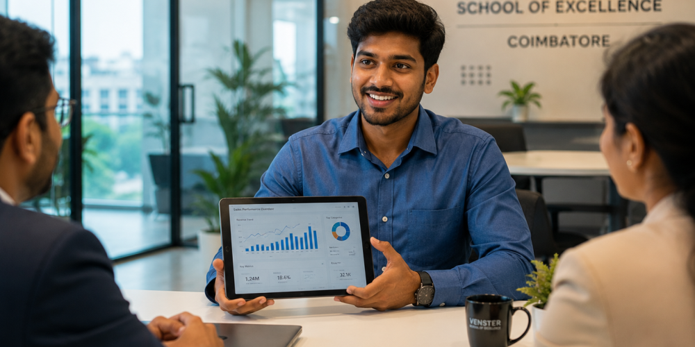 Fresh graduate celebrating job success after completing Data Analyst Course