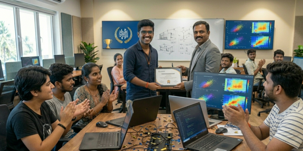South Indian college students practicing coding in a Data Science Training in Coimbatore at Venster School.